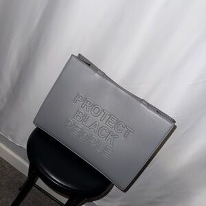 Gray Tote Bag with Embossed Message